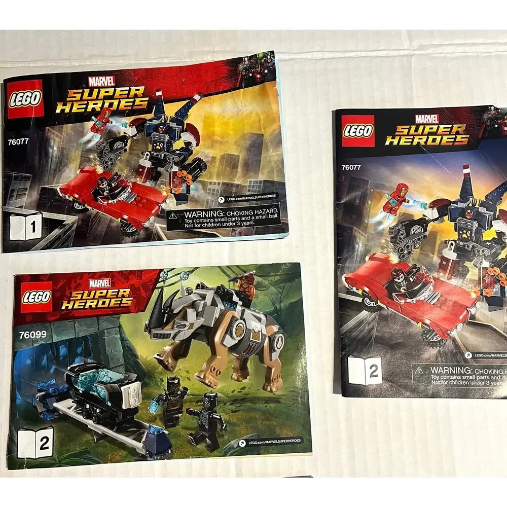LOT of LEGO Super Heroes Instruction Manuals ONLY (no legos) Lot #4